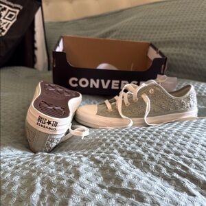 Converse teal green Lace Sneakers